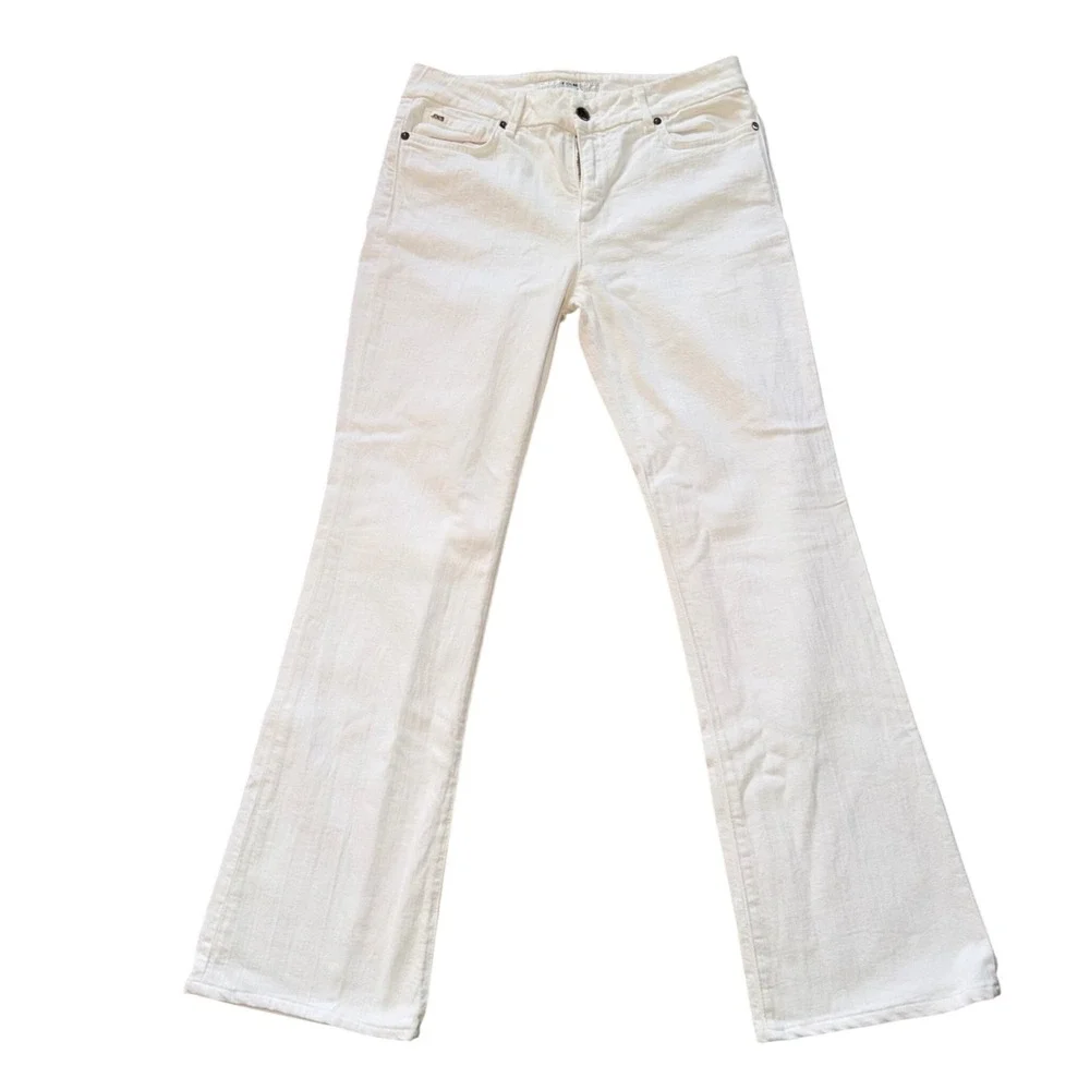 Joe's Jeans The‎ Muse Women 30 White Flare Bootcut Stretch Denim Mid Rise USA
